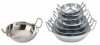 Stainless Steel Balti Dish with flat bottom