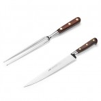 STAINLESS STEEL CARVING SET ROSEWOOD HANDLE